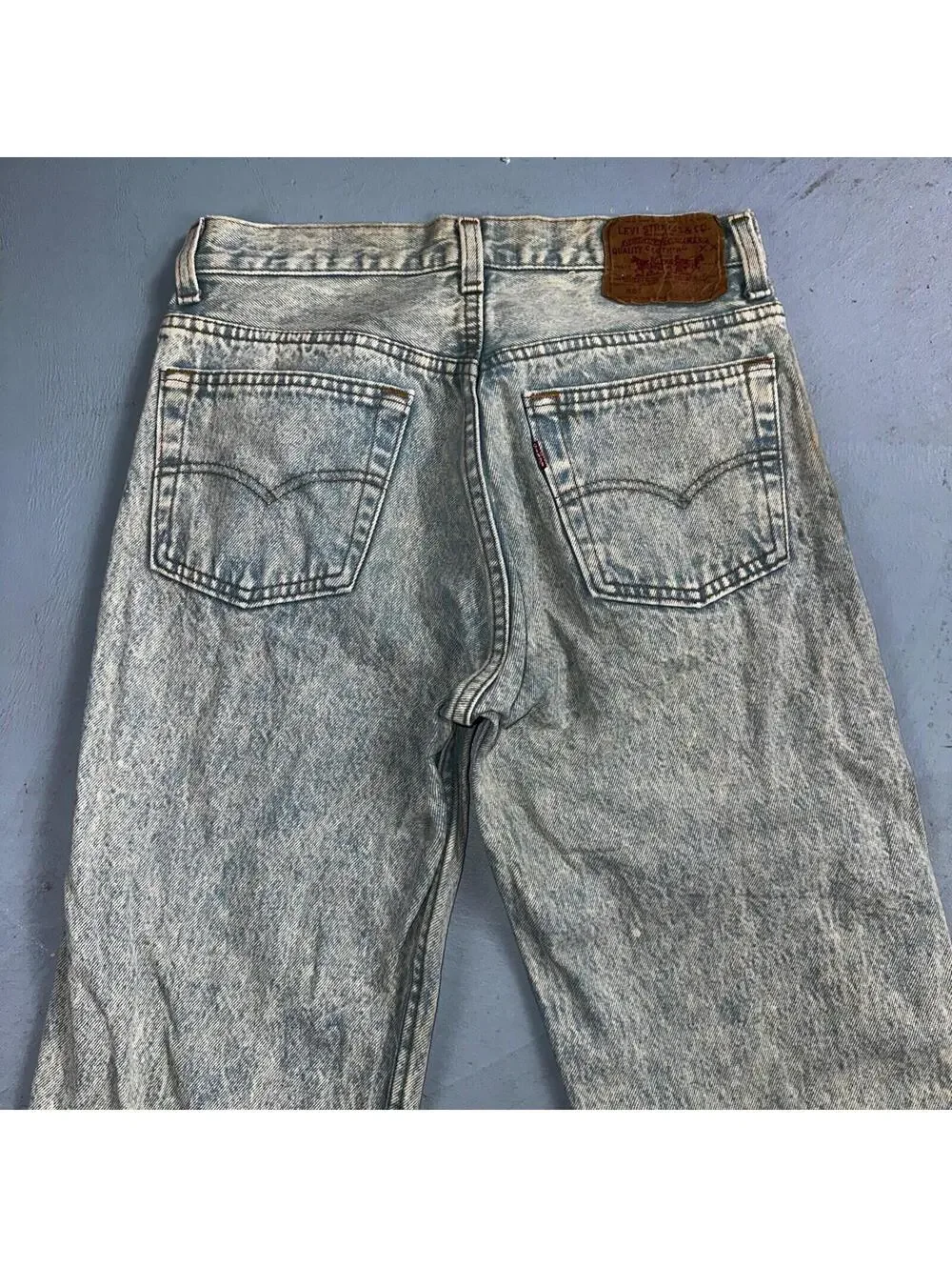 Levis 501 Vintage 90s USA XX Straight Leg Jeans Blue Light Wash 30x34 Act 27x34